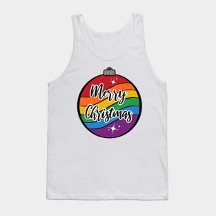 Christmas Ornament in LGBTQ Pride Rainbow Flag Colors Tank Top